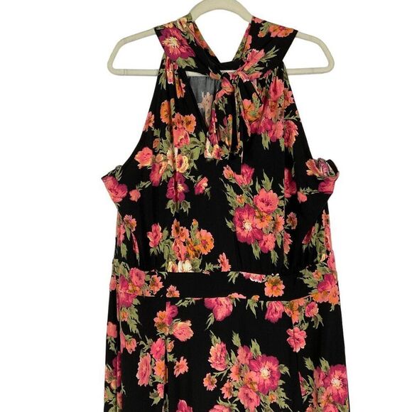 Lane Bryant Plus Size 26/28 Floral Maxi Dress, NWT, Ties at back of neck - Picture 7 of 15